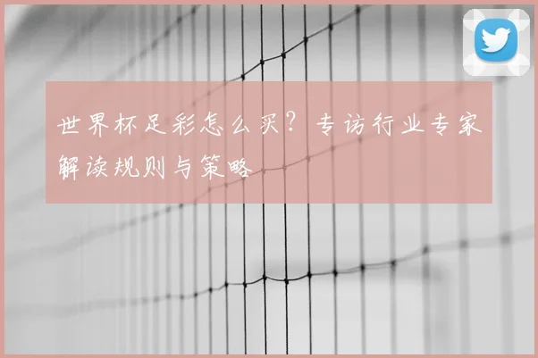 世界杯足彩怎么买？专访行业专家解读规则与策略